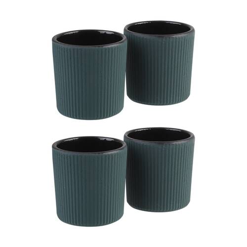 2x 2pc Teaology Cast Iron Heat Retaining Tea Cup Set Serenity Teal 120ml