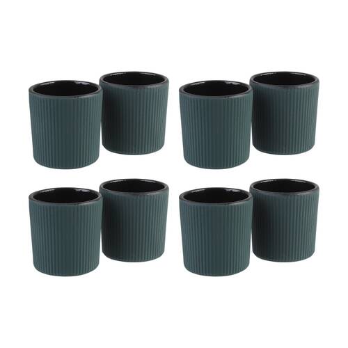4x 2pc Teaology Cast Iron Heat Retaining Tea Cup Set Serenity Teal 120ml
