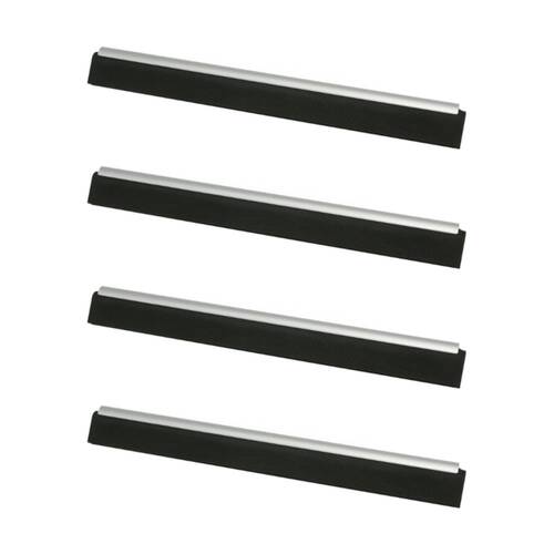 4PK Edco Flexible Double Sided Neoprene Blade Floor Squeegee Refill Black 30cm