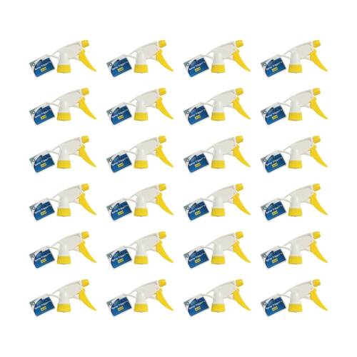 24PK Edco Adjustable Setting 257mm Stem Spray Trigger For Use With 500ml Yellow