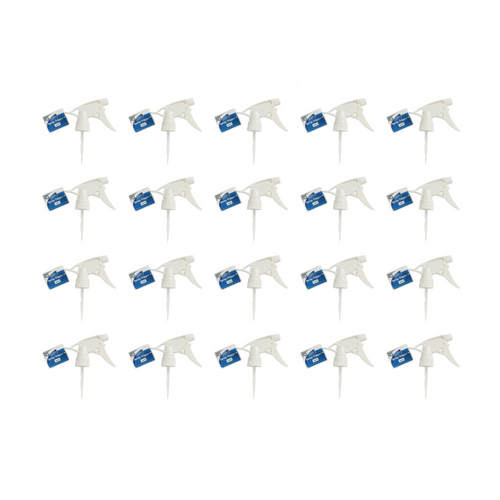 24PK Edco Adjustable Setting 257mm Stem Spray Trigger For Use With 500ml White
