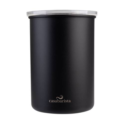 Casabarista Stainless Steel Vacuum Seal Coffee Canister Black 1.3L