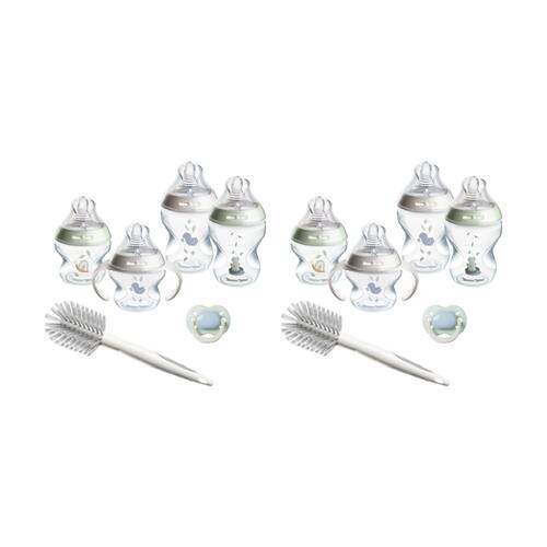 2PK Tommee Tippee Natural Start Newborn Starter Set W/ Anti-Colic Bottles Pond