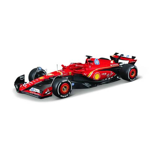 Bburago Ferrari SF24 Model With Leclerc Figurine 2024 Collectible 1:24