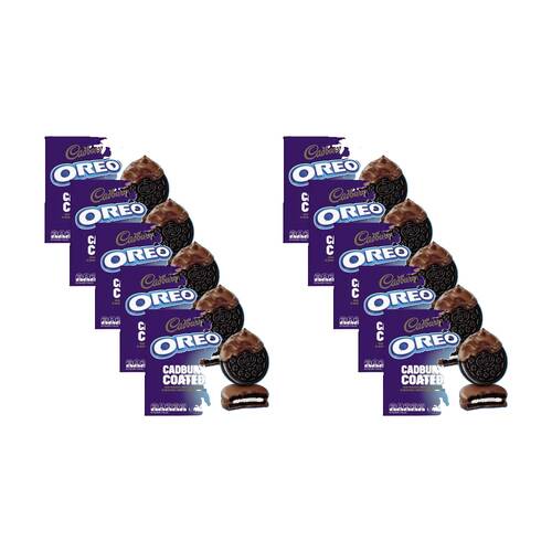 10PK Oreo With Cadbury Coated Chocolate Biscuits Vanilla Creme FIlling 197g