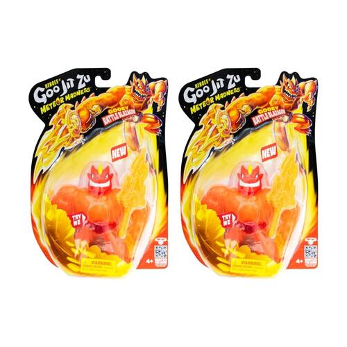 2PK Heroes Of Goo Jit Zu S14 Meteor Mania Hero Kids Action Figure 4y+ Assorted