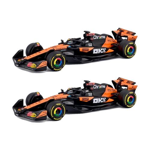 2PK Bburago McLaren F1 MCL39 81 Oscar Piastri 2025 Model Collectible Car Toy