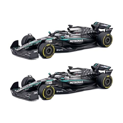 2PK Bburago Mercedes-AMG F1 W16 63 Russel Collectible Model 2025 Car Diecast