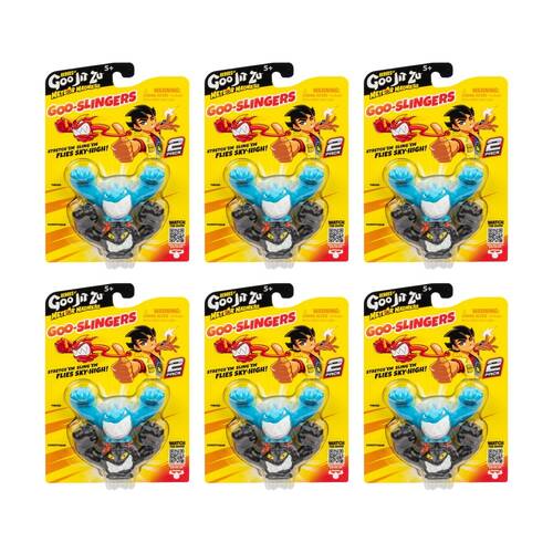 6x 2pc Heroes Of Goo Jit Zu Meteor Madness Goo-Slingers Asstd