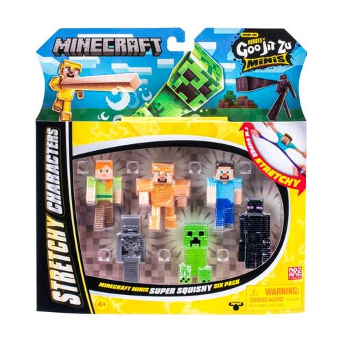 6pc Heroes Of Goo Jit Zu Minecraft S3 Minis Mega 2.5in