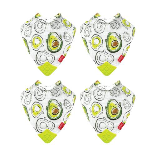 4x 2pc Nuby Bandana Bibs Cotton Muslin Soft Absorbent Multicolour 3m+