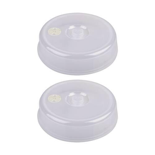 2PK D.Line Durable Microwave Plate Cover W/ Steam Vent 25.5cm Diameter