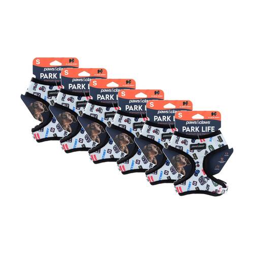 6x Paws And Claws Park Life Printed Pet Dog Harness Small 15-32cm Assorted