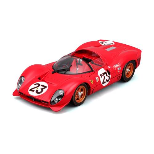 Bburago Model Kit 1967 Ferrari 330 P4 Daytona Classic Car Paint Finish Red