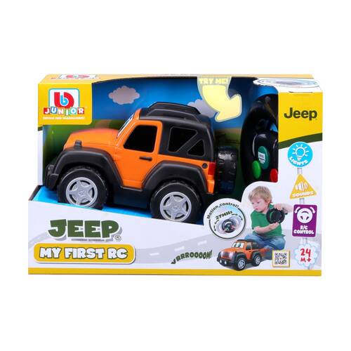 BBJunior Jeep Wrangler With L S Tilt Wheel Control Kids Toy 24m+