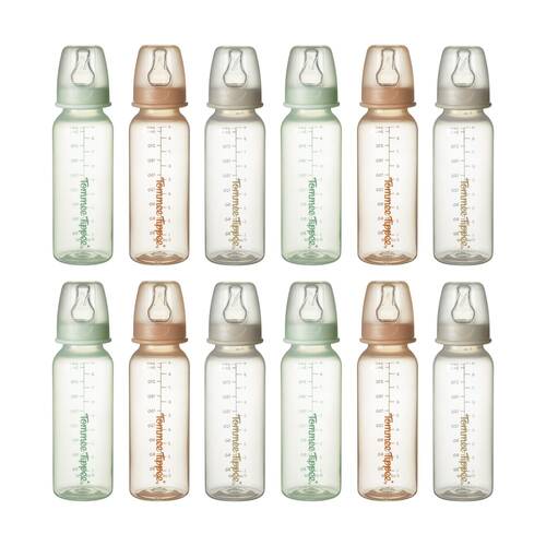 4x 3pc Tommee Tippee Natural Start Narrow Neck Baby Feeding Bottle Set 250ml