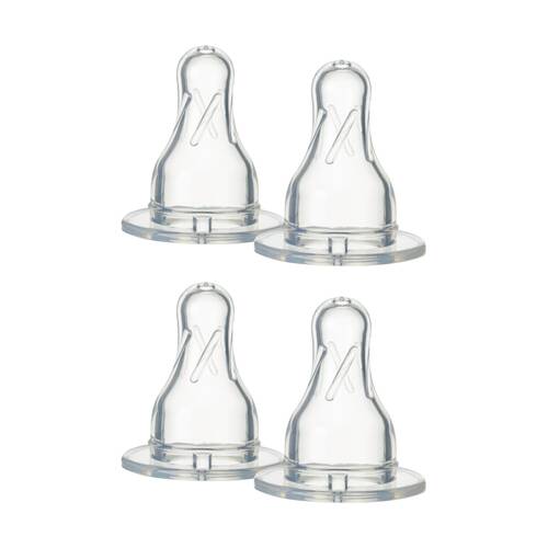 2x 2pc Tommee Tippee Narrow Neck Medium Flow Baby Bottle Teat Set 3 Months+