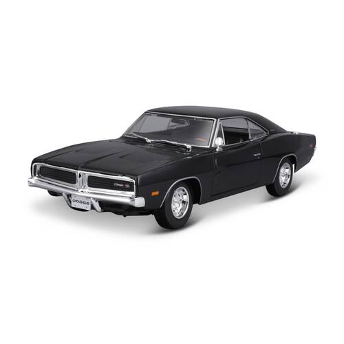 Maisto 1969 Dodge Charger R T Diecast Model Car Collectible Toy Black