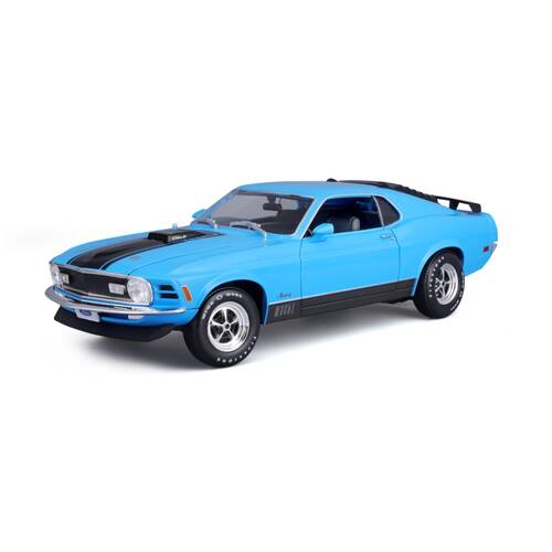 Maisto 1970 Ford Mustang Mach 1 Diecast Model Car Replica Blue