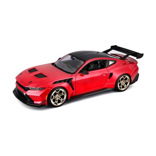 Maisto Scale 2025 Ford Mustang GTD Diecast Car Model Replica Metallic Red