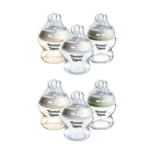 2x 3pc Tommee Tippee Natural Start Newborn Bottle Discovery Set 0m+ 150ml