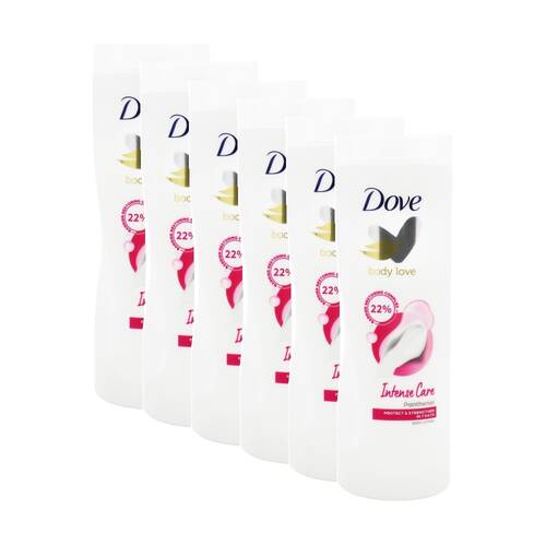 6PK Dove Body Love Intense Care Lotion Panthenol Protect Strengthen 400mL