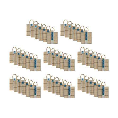 48x 4pc Lemon And Lime Patterned Paper Gift Bag Set 26.5x22x8cm Assorted