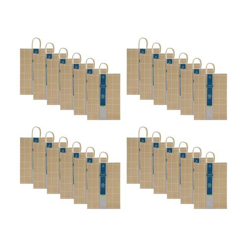 24x 2pc Lemon And Lime Patterned Paper Gift Bag Set 45x32x15cm Assorted