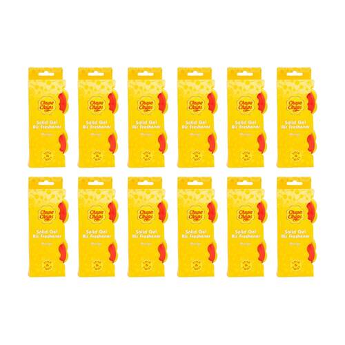 12x 2pc Chupa Chups Solid Gel Air Freshener Set Assorted Scents 40g