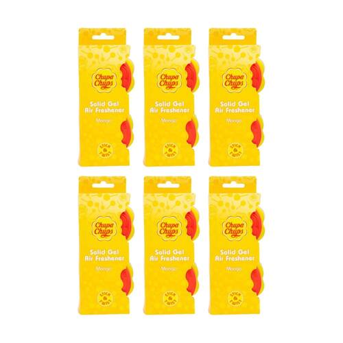 6x 2pc Chupa Chups Solid Gel Air Freshener Set Assorted Scents 40g