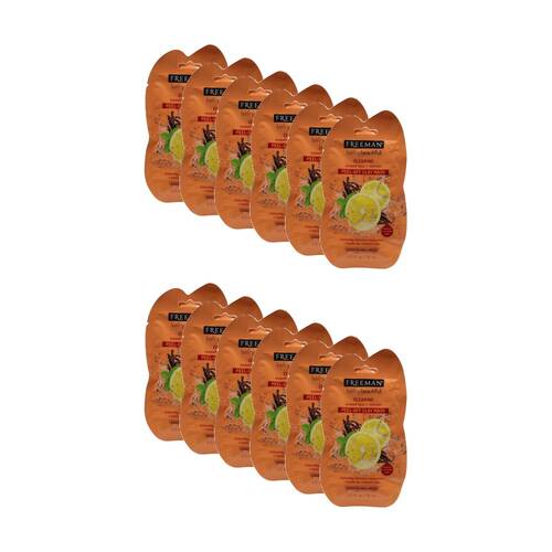 12PK Freeman Acne Clearing Peel Clay Mask Normal To Combo Skin Sweet Tea & Lemon