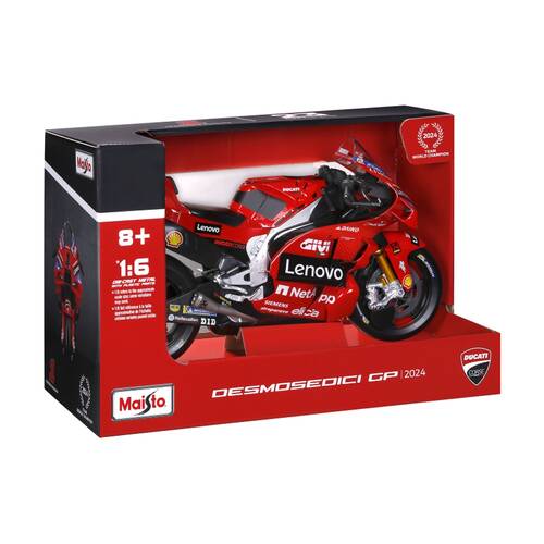 Maisto Moto GP Ducati Bagnaia Model 2024 World Champion #1 Replica Toy Car