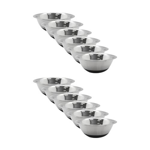 12x Lemon And Lime Stainless Steel Food Cooking Mixing Bowl Silicone Base 24cm