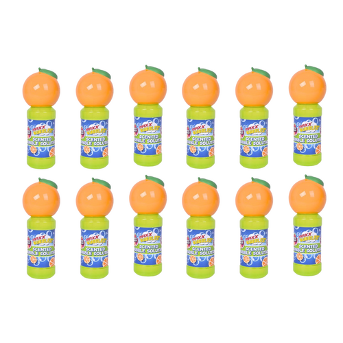 12PK Maxx Bubbles Scented Fruit Bubble Wand Play Toy 123ml 3y+ Assorted