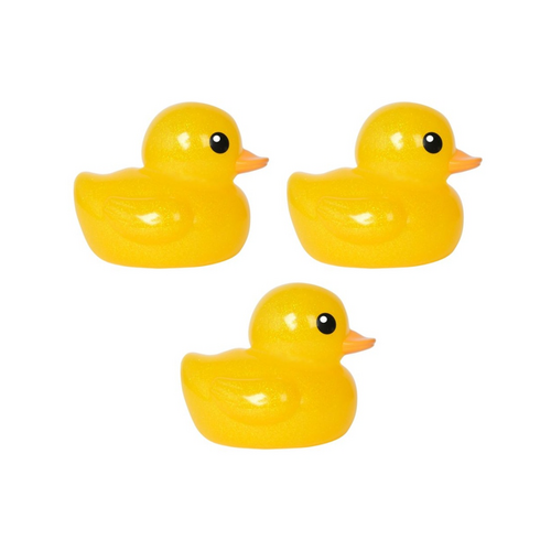 3PK Impulse Colour Jumbo Glitter Ducks Play Toy 4m+ 16x13.5x13.3cm Assorted