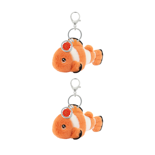 2x Keeleco 100% Recycled Material Soft Huggable Delux Plush Toy Clownfish