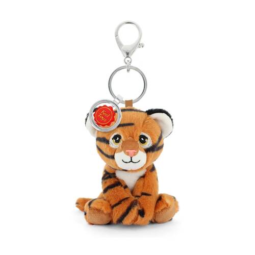 Keeleco Recycled Material Plush Toy Bag Charm Keychain Accessory Tiger