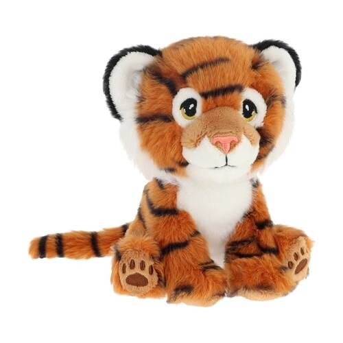 Keeleco 100% Recycled Material Weighted Delux 30cm Animal Plush Toy Tiger