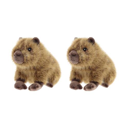 2x Keeleco Delux Plush Soft Toy Eco-Friendly Huggable Animal Capybara