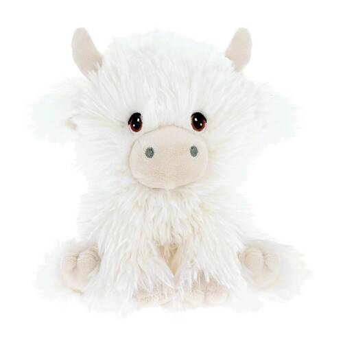 Keeleco Cream Plush Toy Soft White Beige Stuffed Animal Shaggy Cow