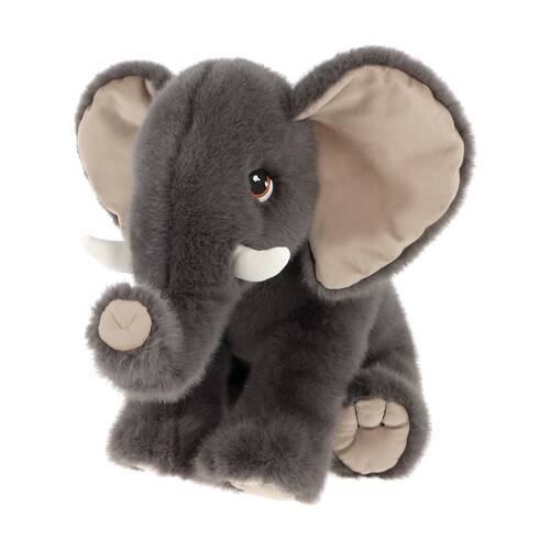 Keeleco Delux Plush Toy Soft Grey Stuffed Animal W/ Beige Ears Elephant