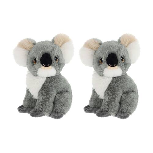 2x Keeleco 100% Recycled Material Weighted Delux Animal Plush Toy Koala