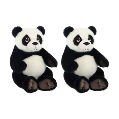2x Keeleco Delux Plush Toy Soft Black/White Stuffed Animal Panda