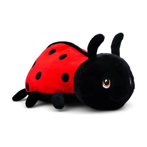 Keeleco 100% Recycled Material Weighted Animal Plush Toy Ladybird