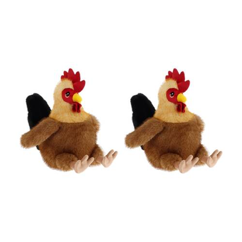 2x Keeleco Delux Plush Toy Eco Friendly Soft Huggable Animal Chicken
