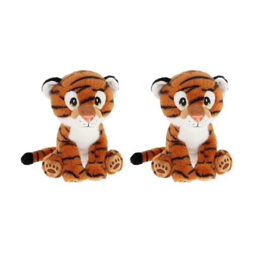 2x Keeleco Delux Plush Toy 100% Recycled Soft Cuddly Stuffed Animal Tiger