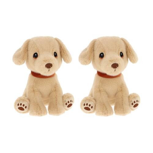 2x Keeleco Puppy Love Lab Plush Toy Soft Huggable Eco-Friendly Animal Dog
