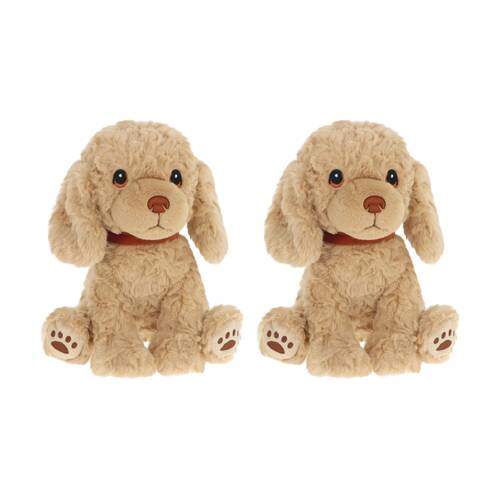 2x Keeleco Puppy Love Plush Toy Eco Friendly Soft Huggable Animal Cavapoo