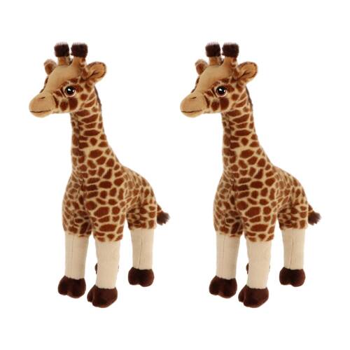 2x Keeleco Delux Plush Toy Eco Friendly Wildlife Collection Giraffe