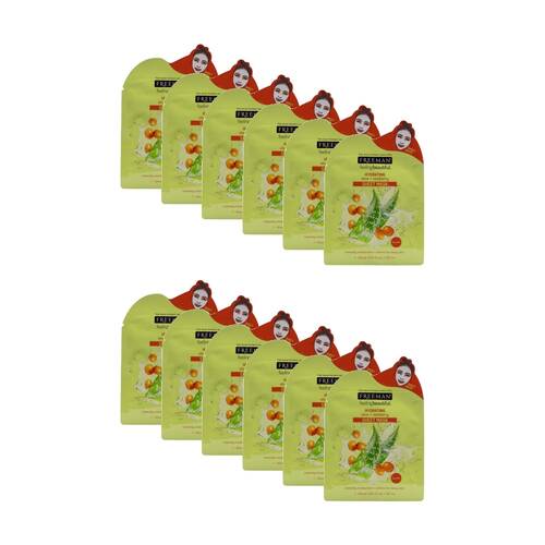 12PK Freeman Sheet Mask Hydrating Aloe & Seaberry For Dry Skin 25ml